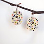 cercei colorati din portelan si argint - POLKA DOTS+ inca 15% reducere cu codul primavara15 valabil pana pe 23 aprilie la toate produsele inclusiv cele reduse