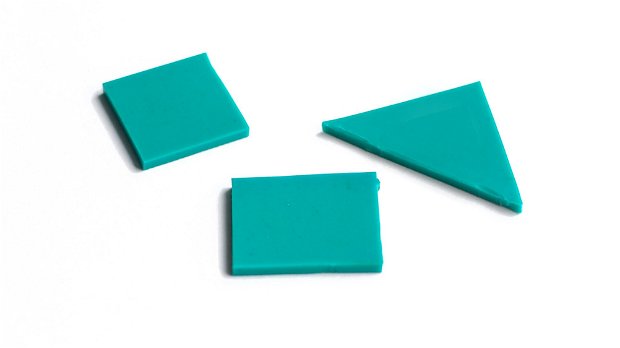 Lino-block - forme geometrice cauciuc teal pentru linogravura - stampile - sabloane  - etc