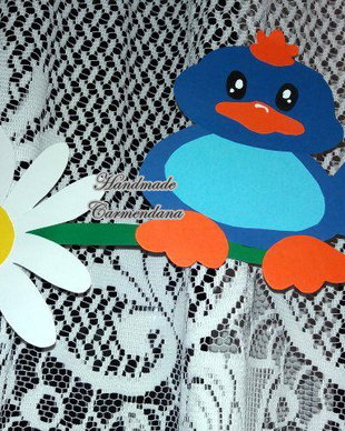 Decoratiune  pasare cu floare