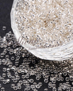 Margele de nisip transparente, 2mm