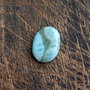Cabochon Larimar dominican ovaloid - natural, netratat, veritabil