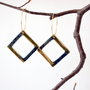 cercei portelan si gold filled - NEGATIVE POSITIVE SPACE
