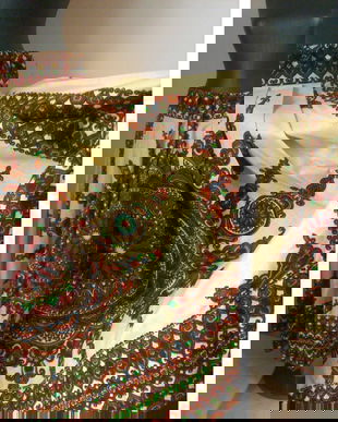 FUSTA RETRO PANZA TESUTA SI VOPSITA MANUAL