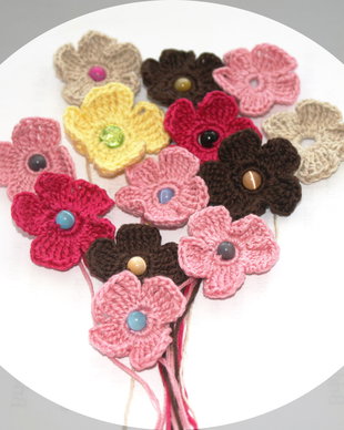 Lot floricele crosetate