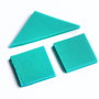 Lino-block - forme geometrice cauciuc teal pentru linogravura - stampile - sabloane  - etc
