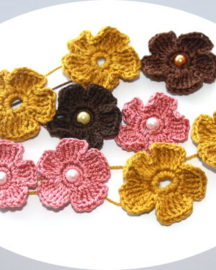 Lot floricele crosetate