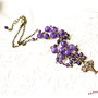 Colier cu jad violet si cos cu viorele