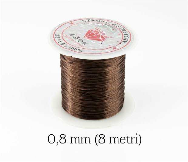 Snur elastic colorat, 0,8 mm, 8 metri