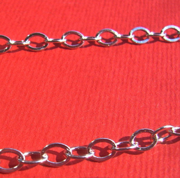 Lant din argint rodiat cu zale sudate de aprox 3.5x5 mm