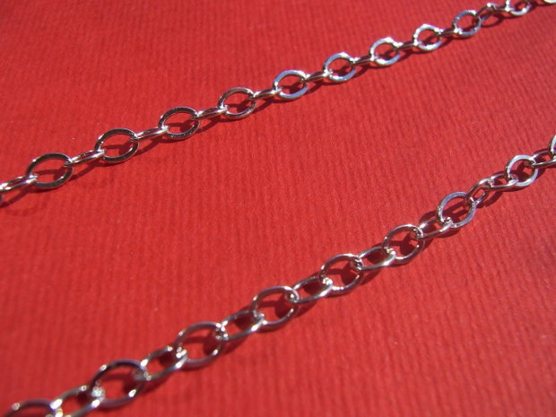Lant din argint rodiat cu zale sudate de aprox 3.5x5 mm