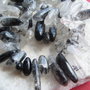 (10 bucati) Cuart rutilat gherute aprox 12-20x3-6 mm