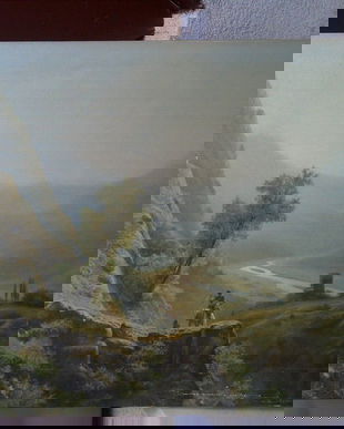 IN MUNTII CAUCAZ -LEV FELIKSOVICH LAGORIO 1828-1905-LITOGRAFIE VECHE PE PANZA