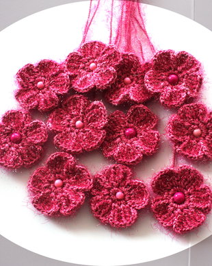 Lot floricele crosetate