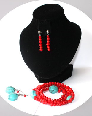 Set coral & turcoaz