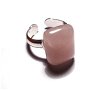 Inel delicat din Argint 925 si Cuart roz dreptunghiular - IN336 - Inel roz, inel romantic, inel pietre semipretioase, inel reglabil