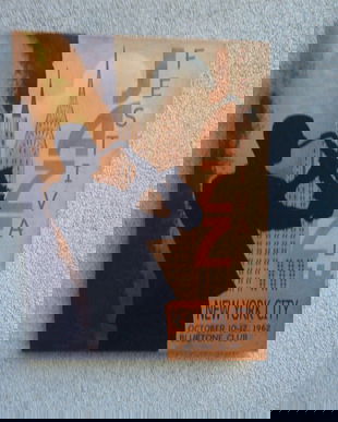 LITOGRAFIE PE PANZA JAZZ FESTIVAL NEW YORK OCTOBER 1962