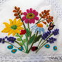 Vandut Batic din bumbac cu motiv floral impaslit