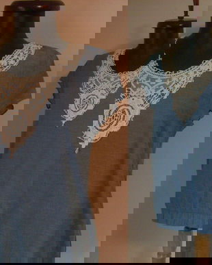 BLUZA BUMBAC DANTELA