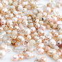 Margelute  Glass & Pearls  {10buc} - prinse cu ace decorative aurii cu bila
