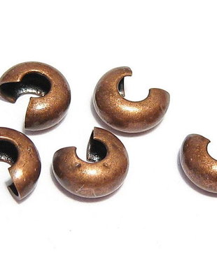 Crimp cover, 4 mm, cupru