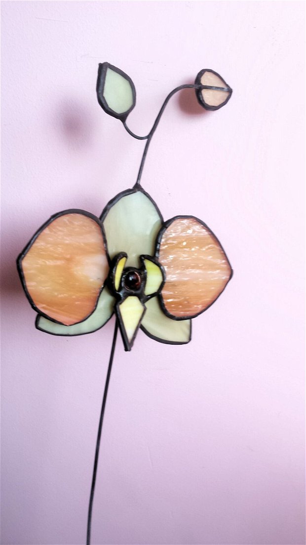 Decoratiune orhidee vitraliu