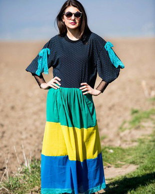 rochie trei culori