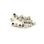 Distantiere margele metalice, cuburi gravate model grecesc 4x4,5mm  SALAK 403