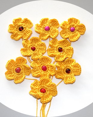 Lot floricele crosetate