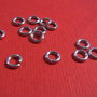 REZERVATE  L ..(20 bucati) Zale din argint rodiat NE-sudate groase - mici, de grosime aprox  0.9 mm si diametru 5 mm