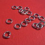 REZERVATE L ..(20 bucati) Zale din argint rodiat NE-sudate groase - mari, de grosime aprox 0.9 mm si diametru 6 mm