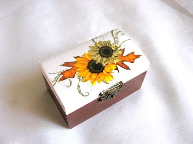 Cutie din lemn -floarea soarelui-28661