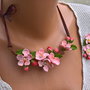 Set colier si cercei cu flori de mar
