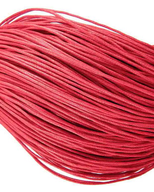 Ata din bumbac cerata, 1 mm, rosie