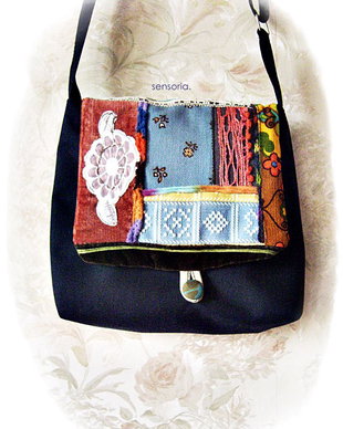 gentuta colaj multicolor dantelat