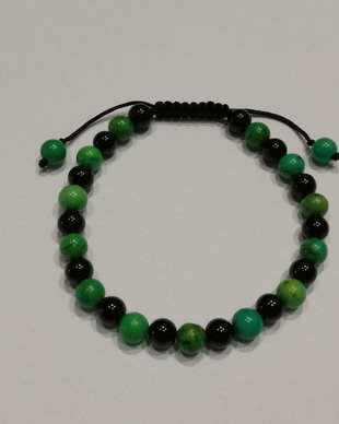 Bratara din Turmalina neagra si Turcoaz verde ( rezervat)
