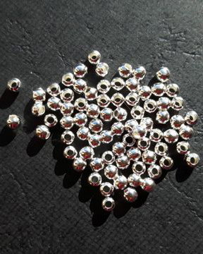 LMD03 - (50 buc) margele metalice argintii
