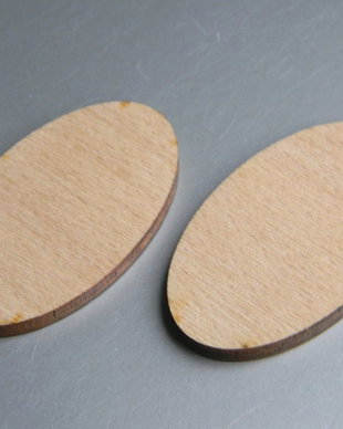 Baza pandantive - lemn - 50x30 mm