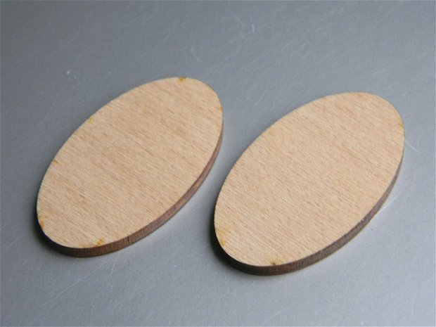 Baza pandantive - lemn - 50x30 mm
