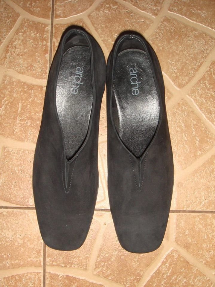 Pantofi de designer, din piele neagra, Arche