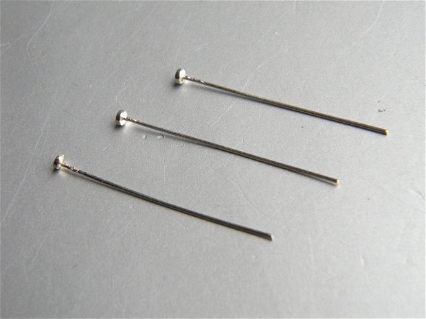 Pin cu cap, argint, 30 mm (PC30)