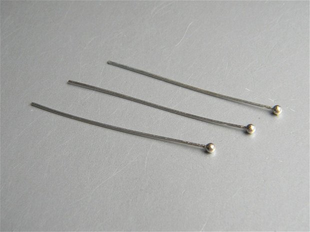 Pin cu cap, argint, 32 mm (PC32)