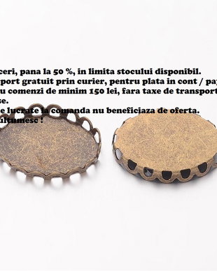 Baza cabochon ovala