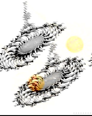 Ag427 - Cercei cu tortite, argint 925, fire opal etiopian