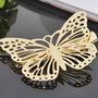 9469 - Baza agrafa / clema / clips, aliaj metalic, auriu, fluture, 49x35mm