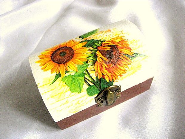 Cutie din lemn -floarea soarelui-28707