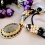 "Golden Sand" - colier agate