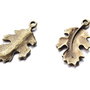 Charm frunzulita  bronz antichizat