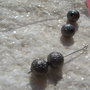 Margele stardust argintiu inchis (gun-metal) aprox 8 mm