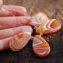 Set 4 buc agate Oranj-Alb