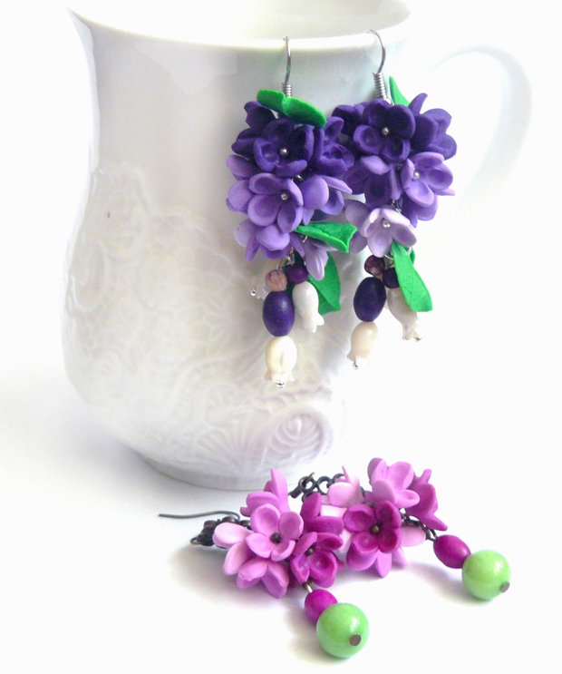 Cercei cu liliac